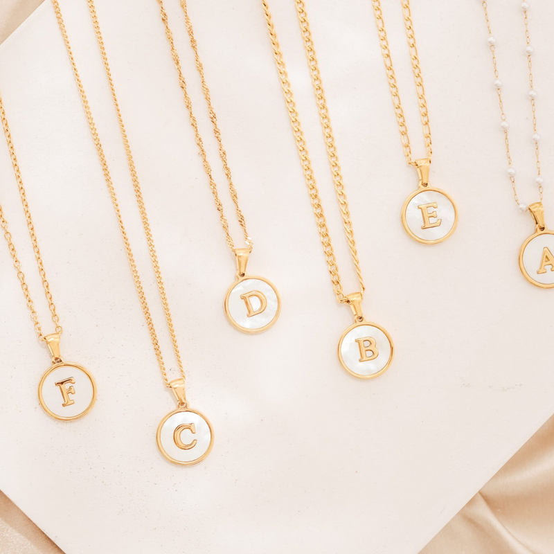 Stainless Steel Letter Necklace | Personalized Initial Pendant by Hempy Natural