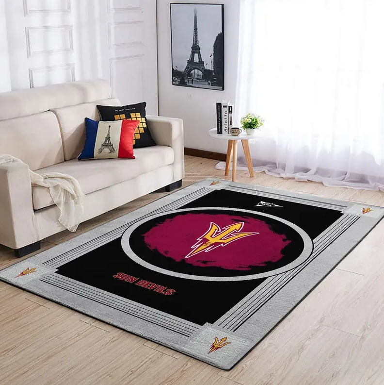 Arizona State Sun Devils Area Rugs Ncaa Living Room Carpet